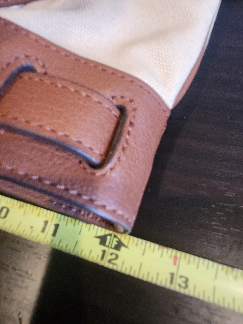 Cole Haan Canvas and Brown Leather Top-Handle Backpack